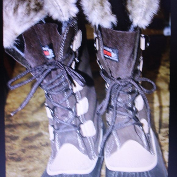 Women's Dupont Winter Boots Sz 11 Brown & Tan Leather Inner Thermo Lite NWOT - Picture 3 of 10